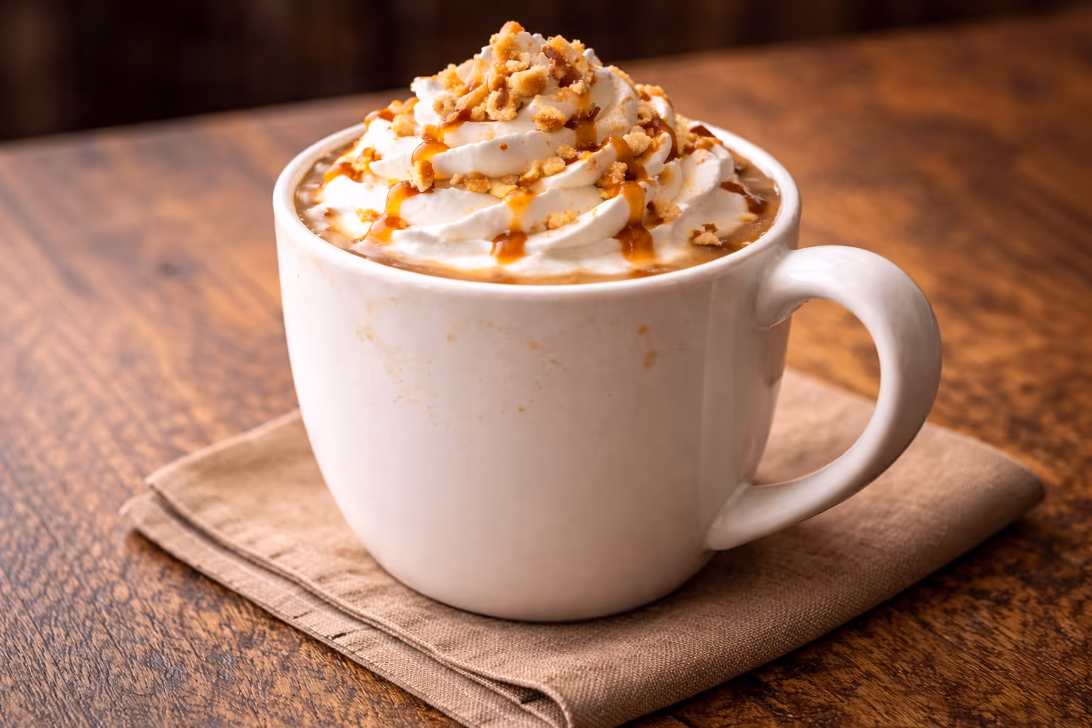 Cream-topped coffee drink from the featured menu at Colin Coffee Hub cafe in Dunmurry.