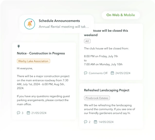 Apartment management software with online maintenance requests