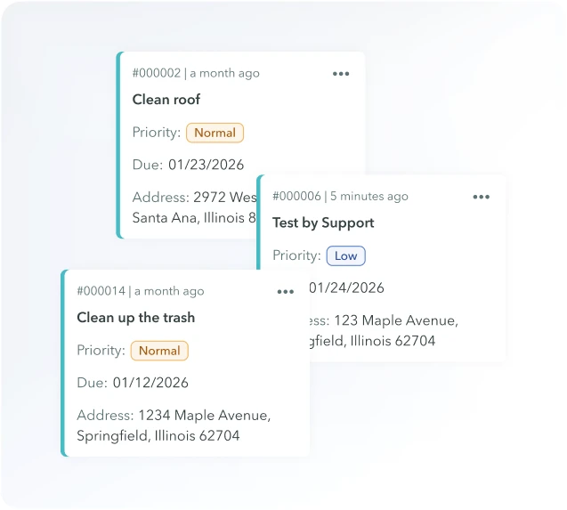 Property management software tracking property violations and requests