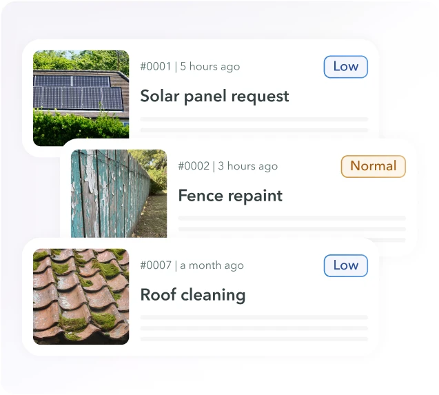 Apartment management software with online maintenance requests