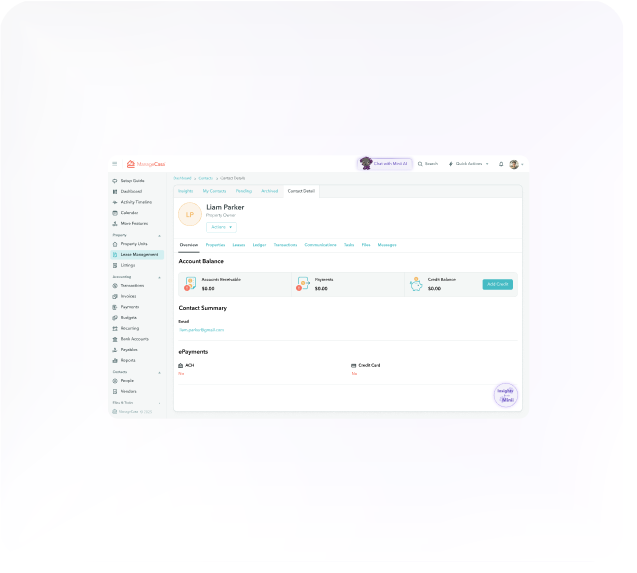 Rental management software for listing properties and screening tenants