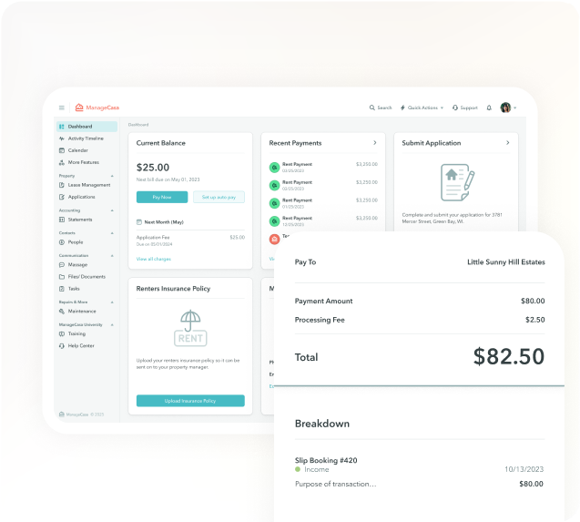 Rental management software tenant portal