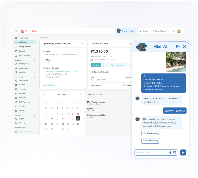 Rental management software for listing properties and screening tenants