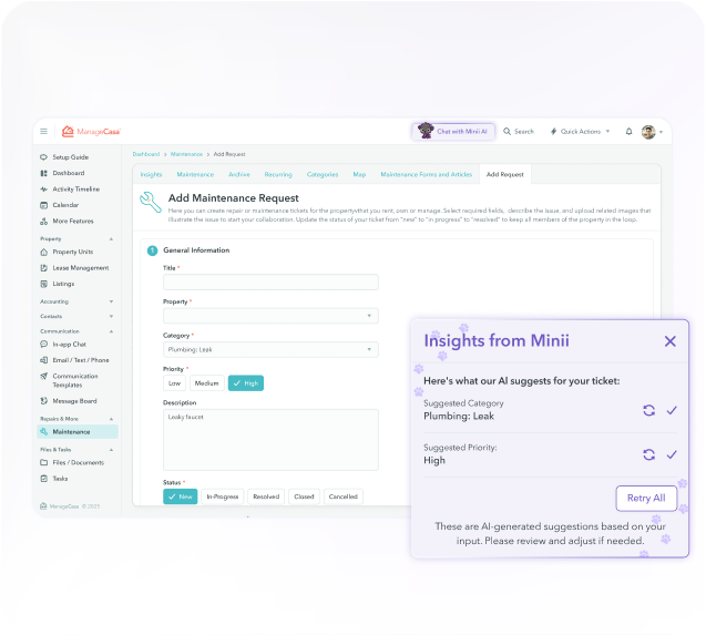 Rental management software tenant portal