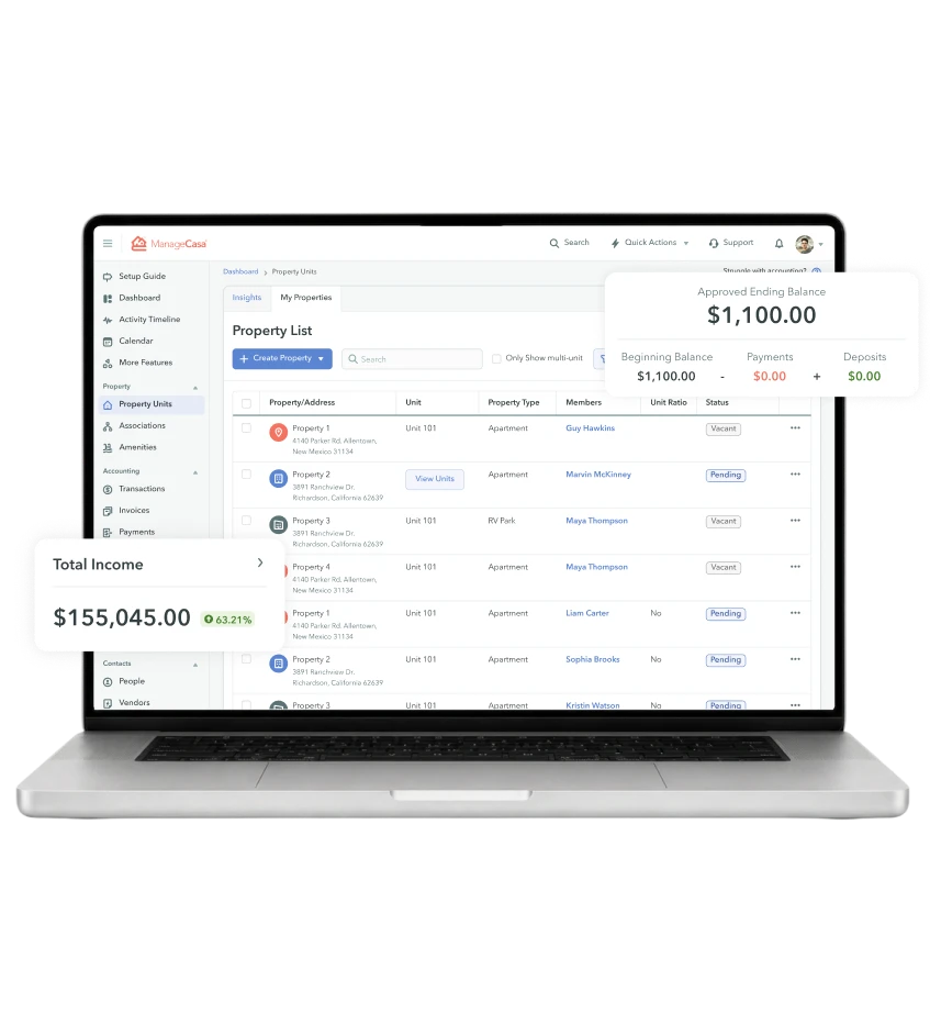 User interface panel titled Sharing with a dropdown to choose contacts and a message stating the ticket isn't shared yet, alongside a confirmation message saying Vendor Notified with a checkmark icon.