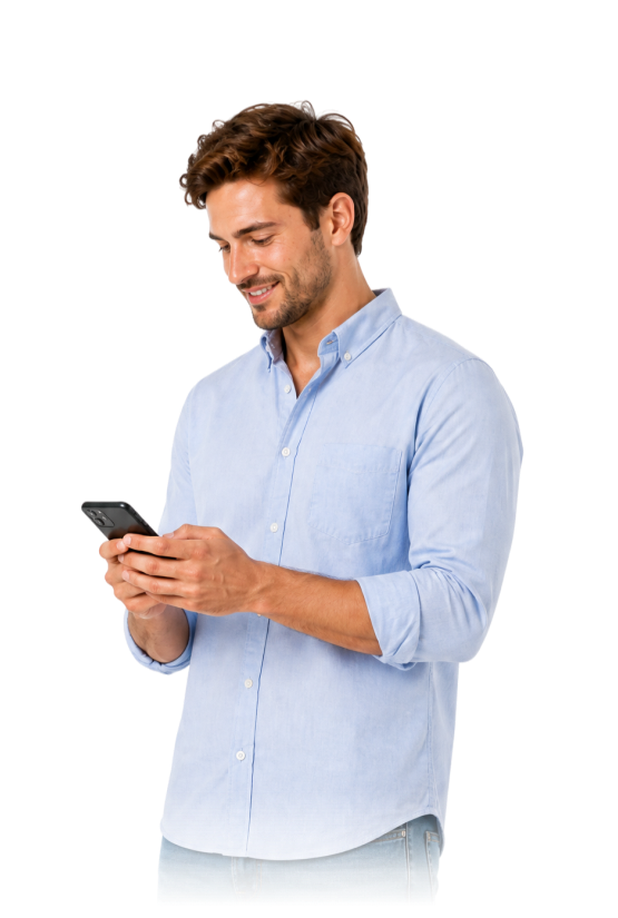 Resident receiving an automated notification