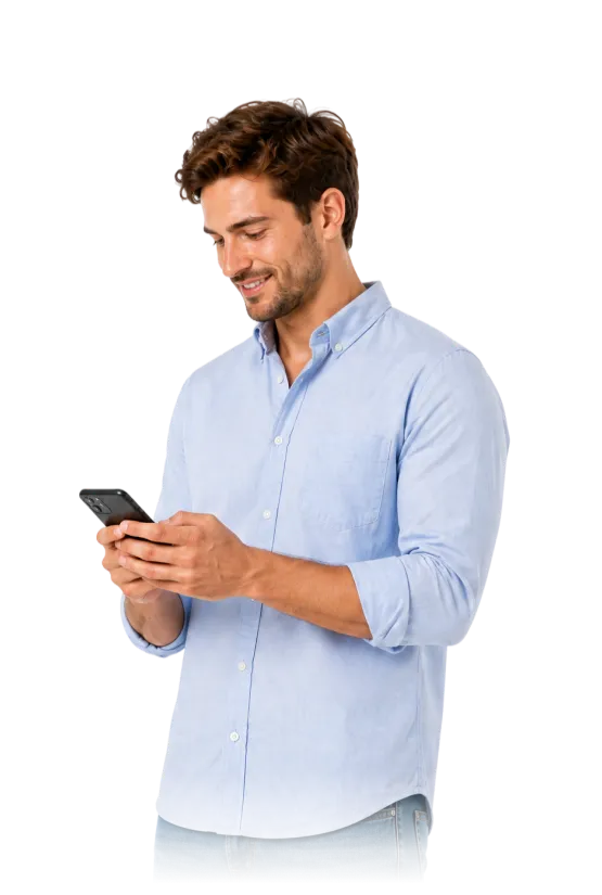 Resident receiving an automated notification