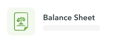 Balance Sheet report card