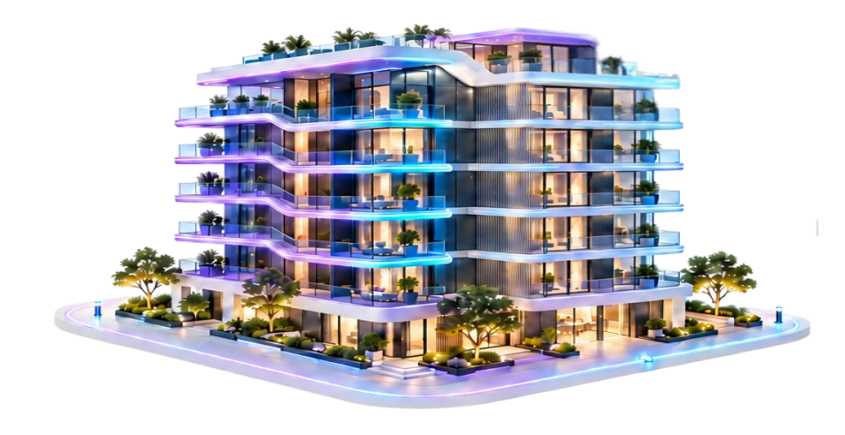 New multifamily condo building managed with real estate management software from construction to turnover