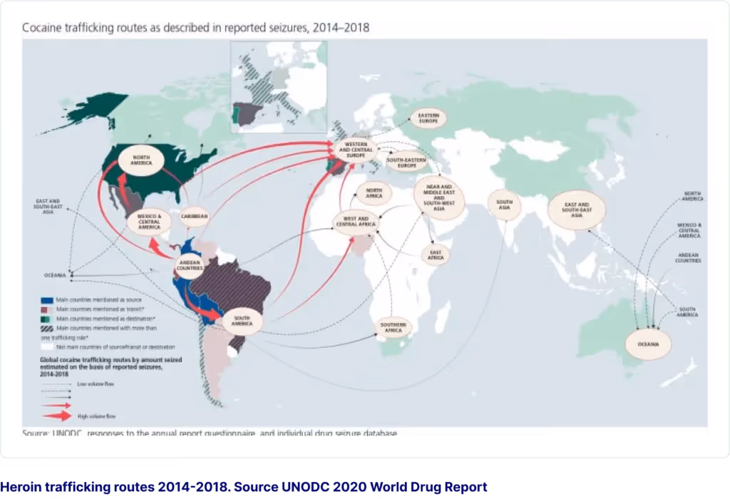 cocaine trafficking routes