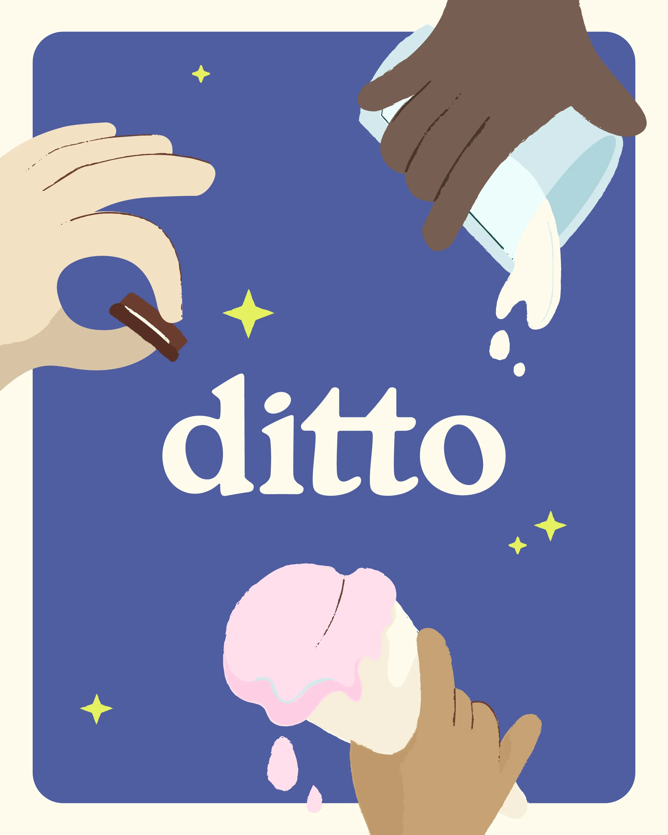 Ditto brand identity project by Silver Hare Creative