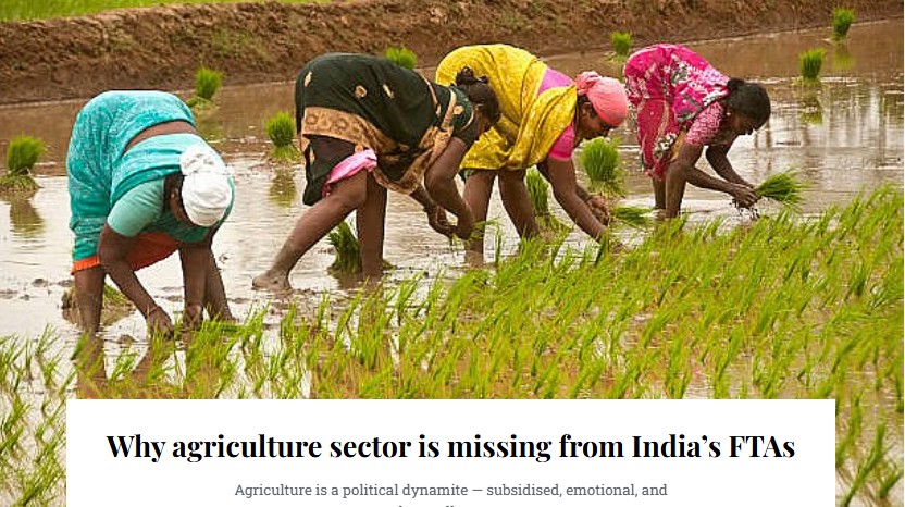 Why agriculture sector is missing from India’s FTAs