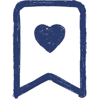 Zwei dunkelblaue Lesezeichen-Symbole übereinander auf transparentem Hintergrund.