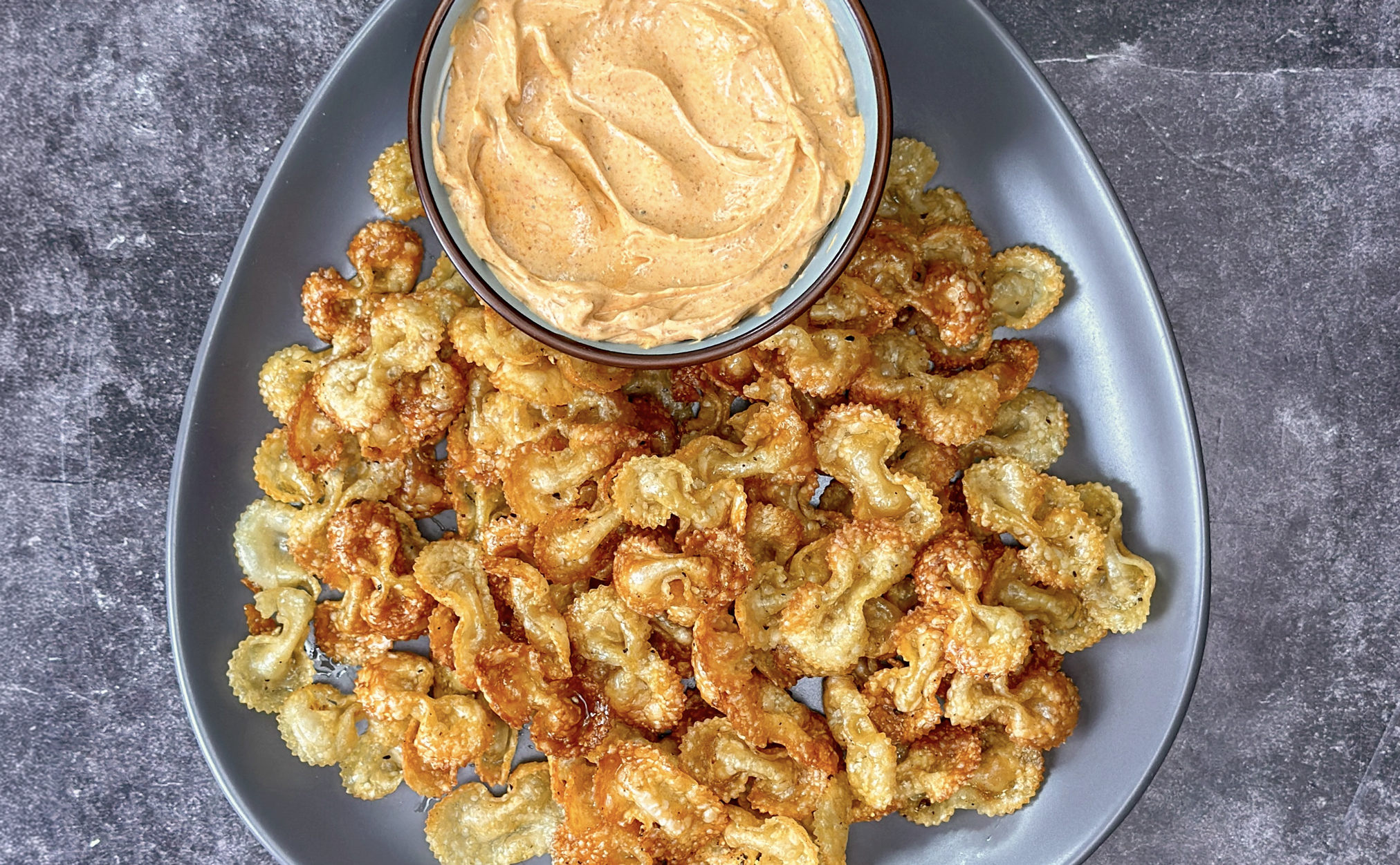 Receta de snack crocante de fideos