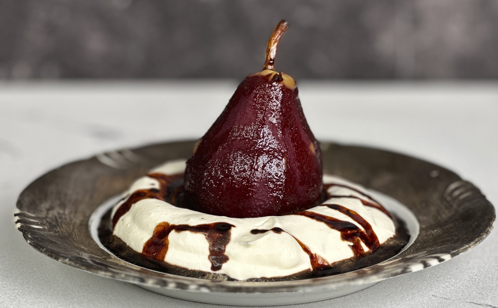 Receta de peras al malbec