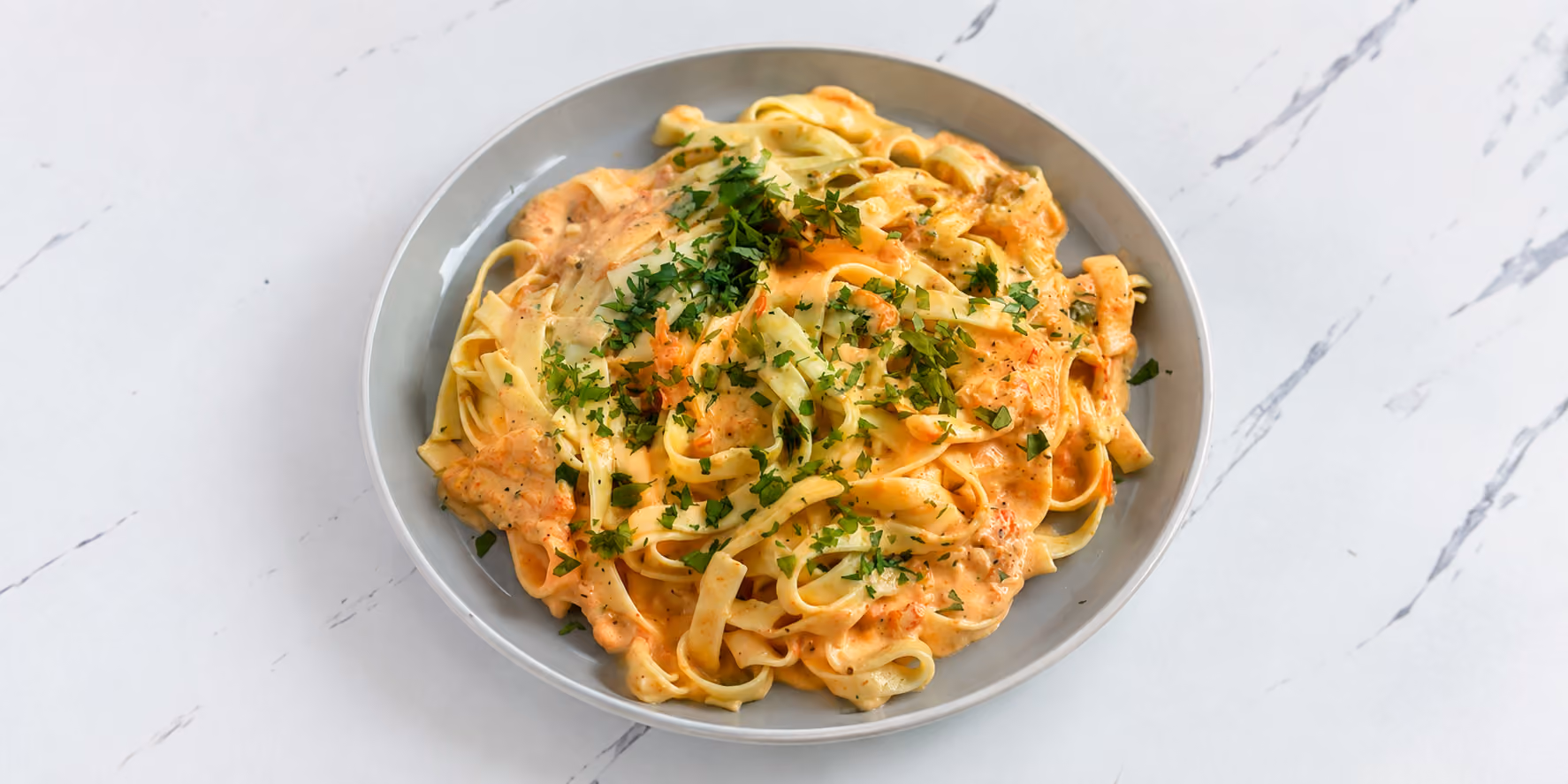 Receta de Pappardelle con salsa rosa