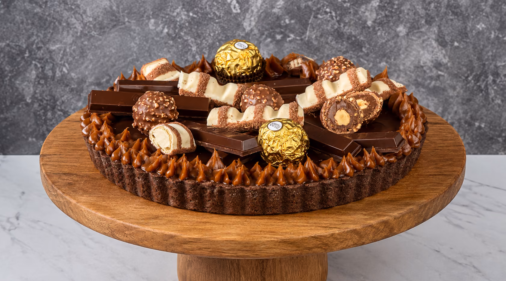 Receta de tarta Havannet con dulce de leche y ganache de chocolate