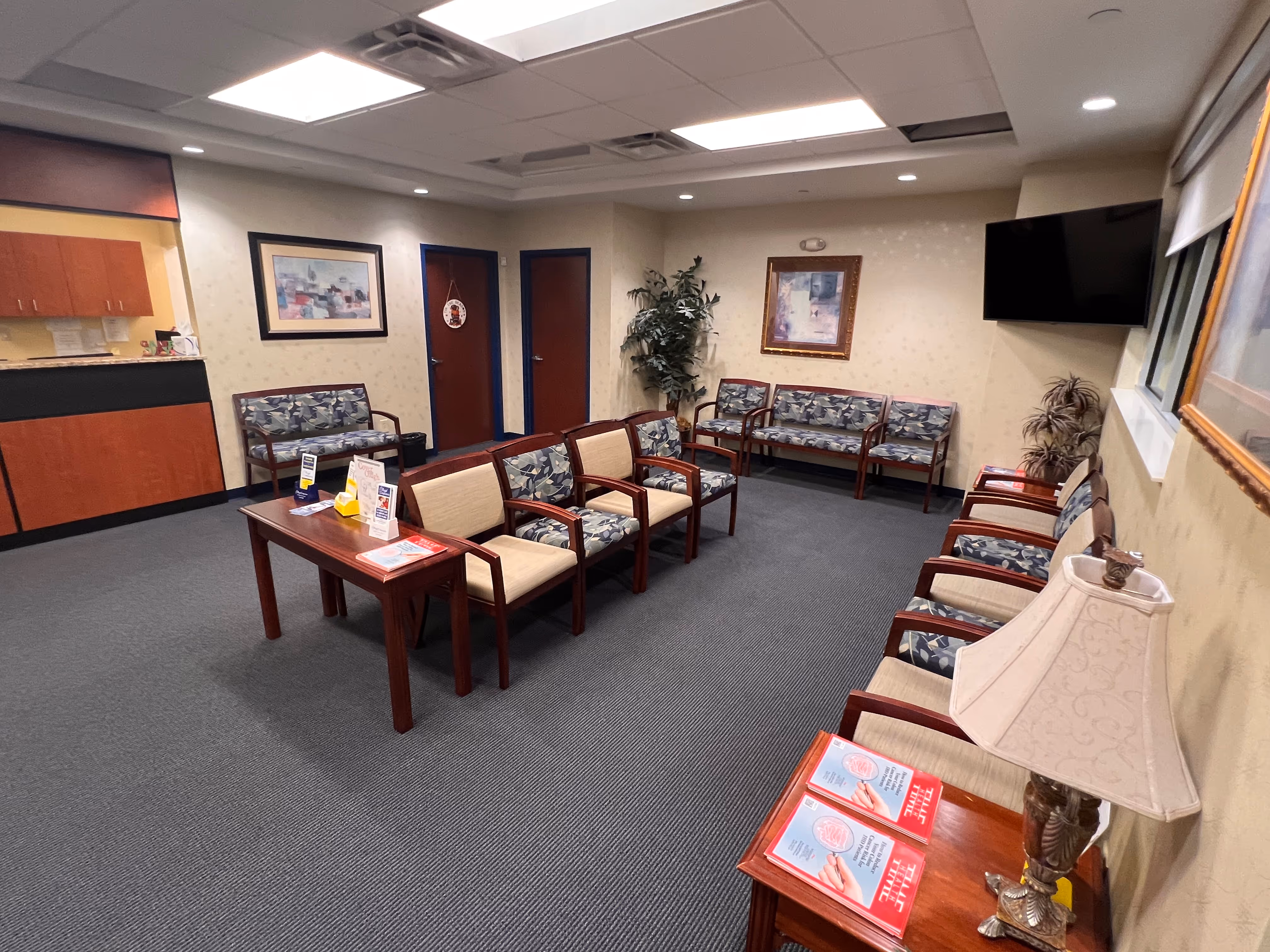 A office waiting area cleaning