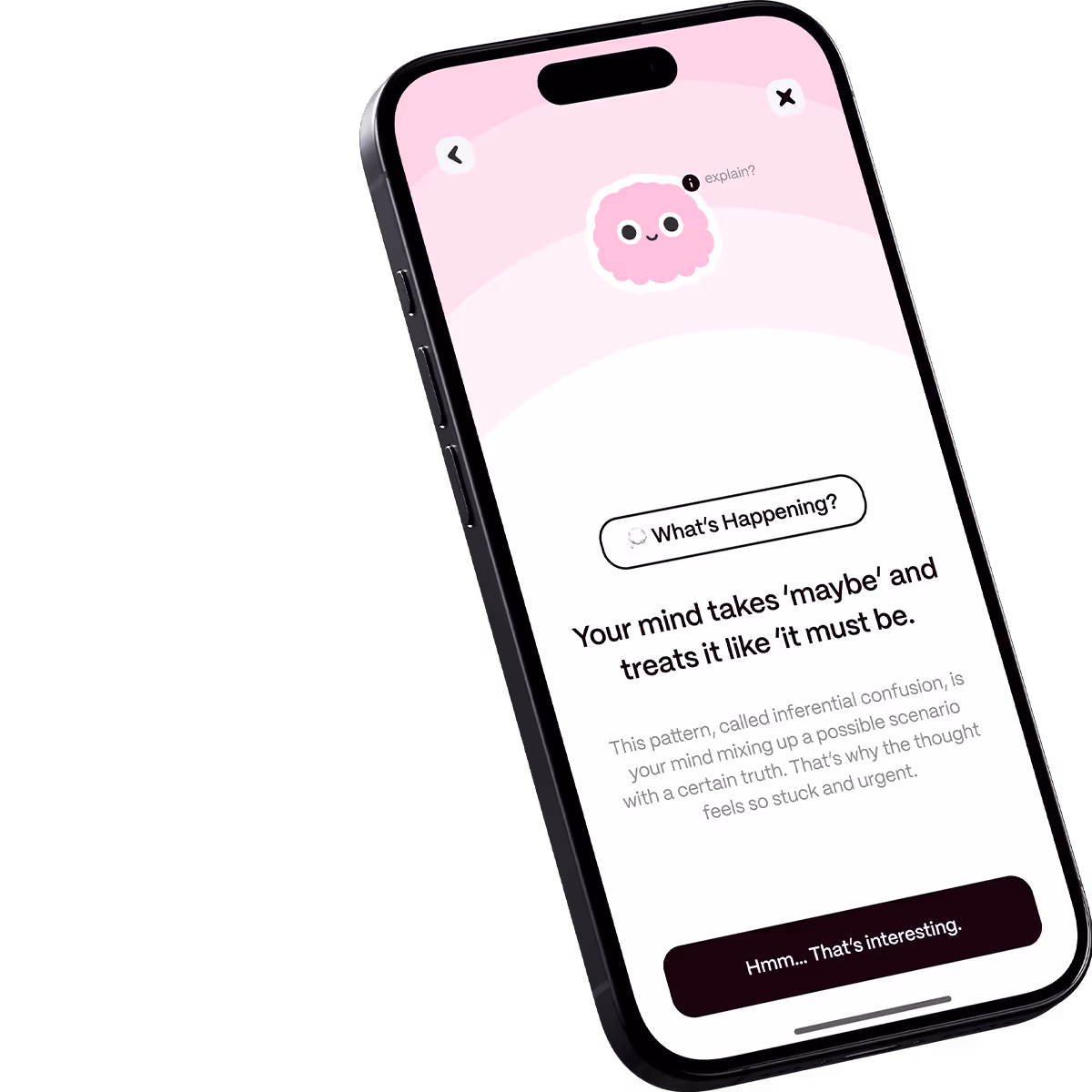 app view of obsessless app
