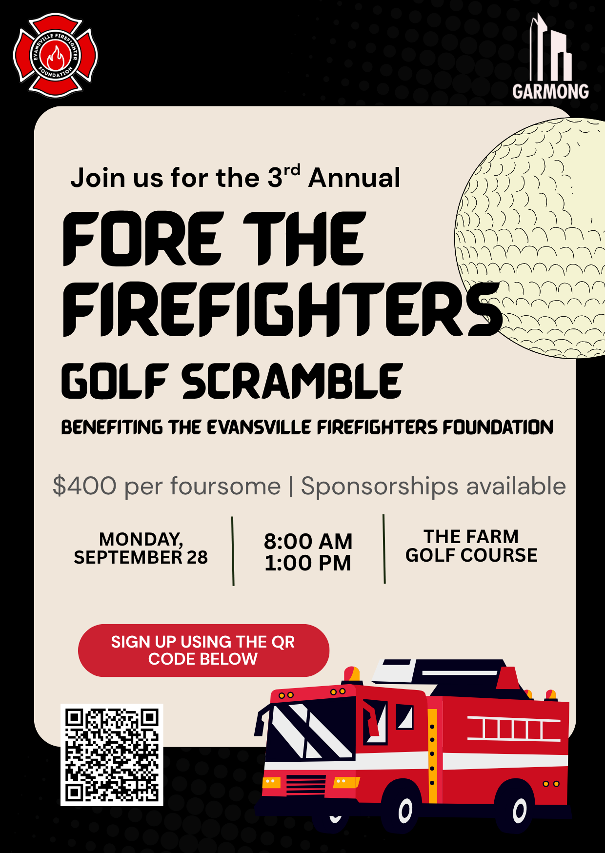 Evansville Firefighters Foundation Announces “Fore the Firefighters” Golf Scramble Presented by Garmong Construction