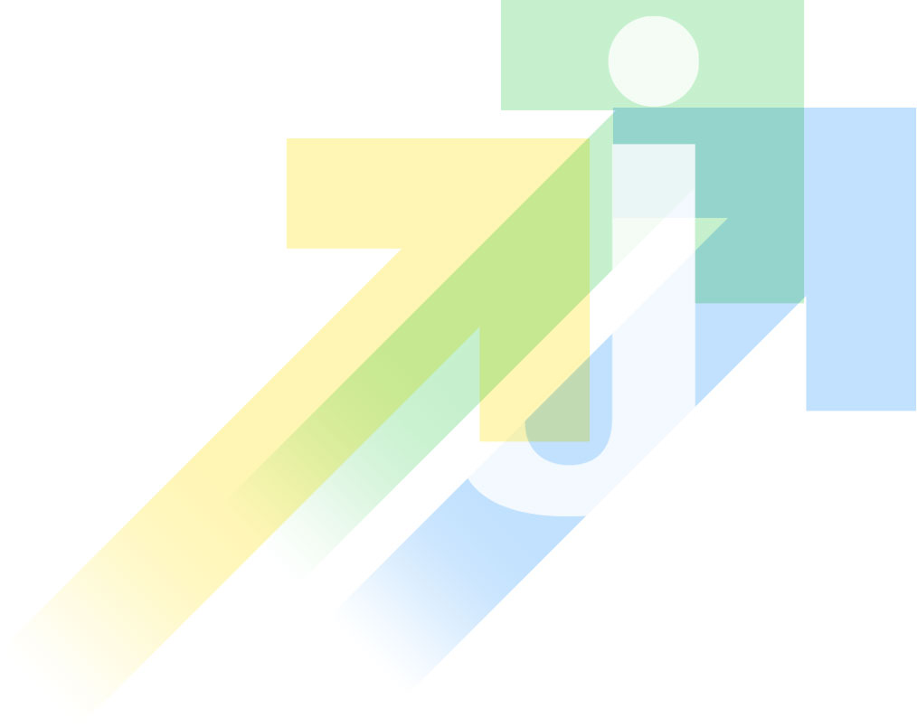 Jujumbe "J" over upward pointing arrows