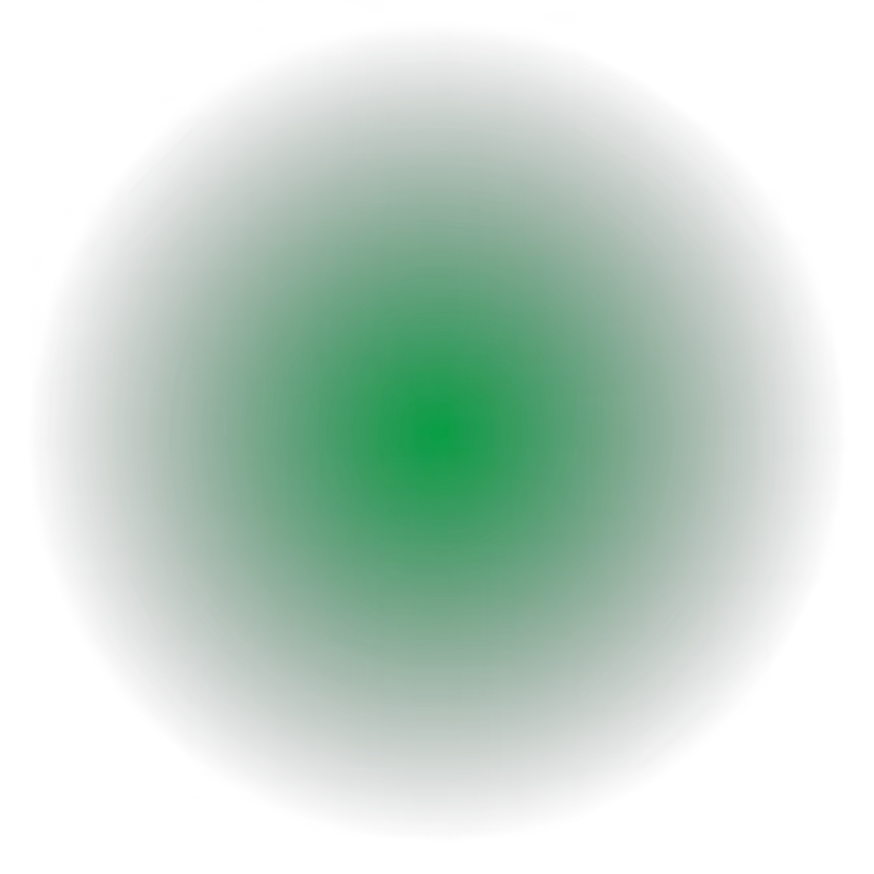 Green circular gradient with a bright center fading to darker edges on a black background.