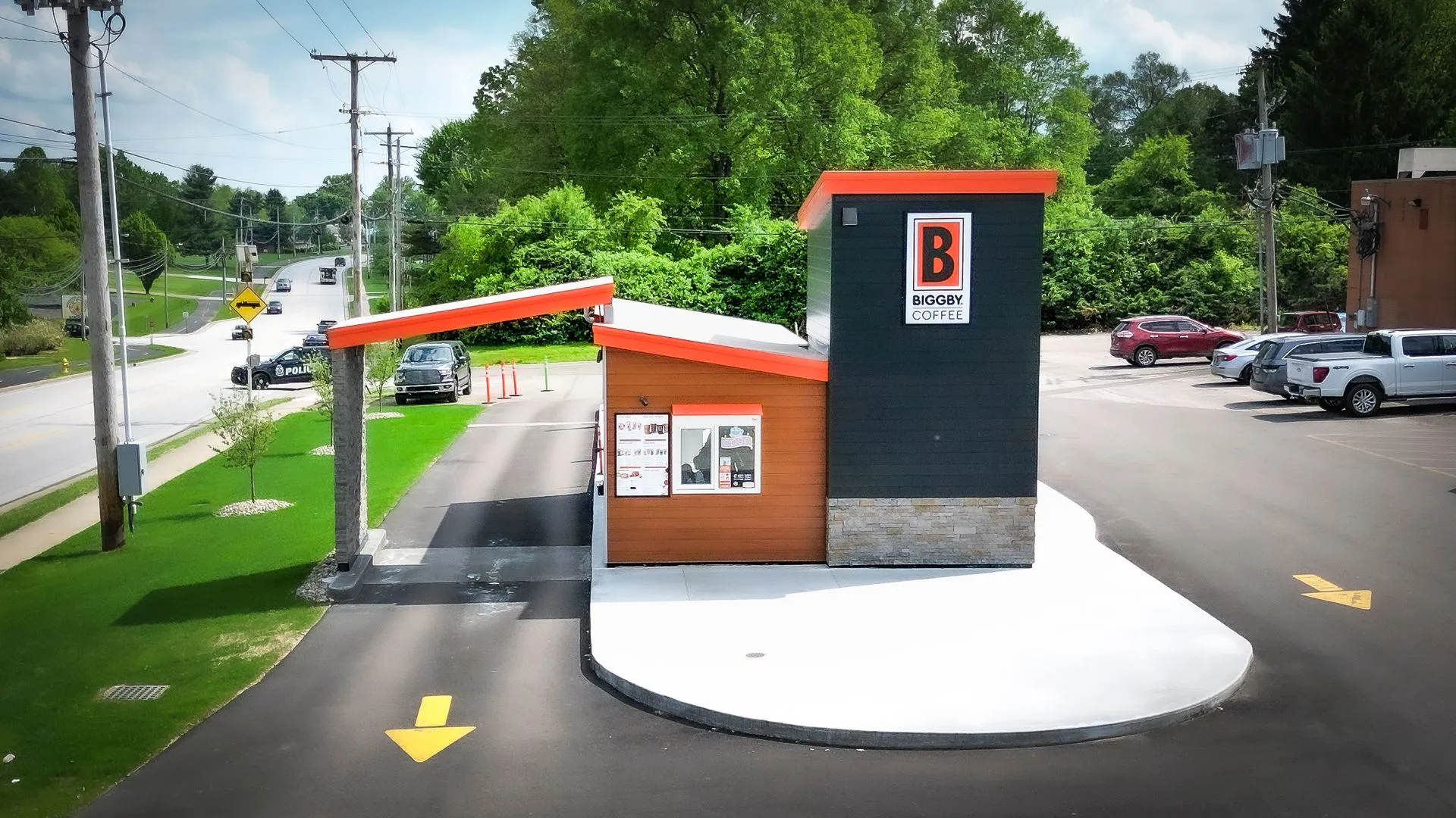 Aerial+Biggby+Drive+Through