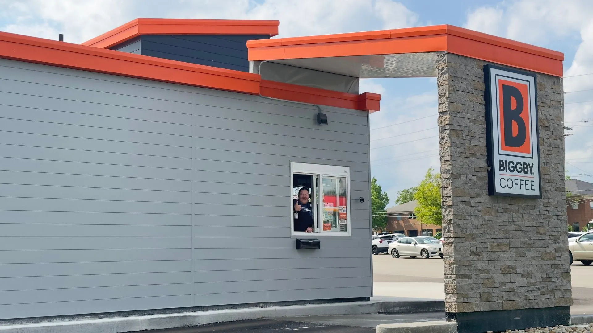 biggby coffee drive through window