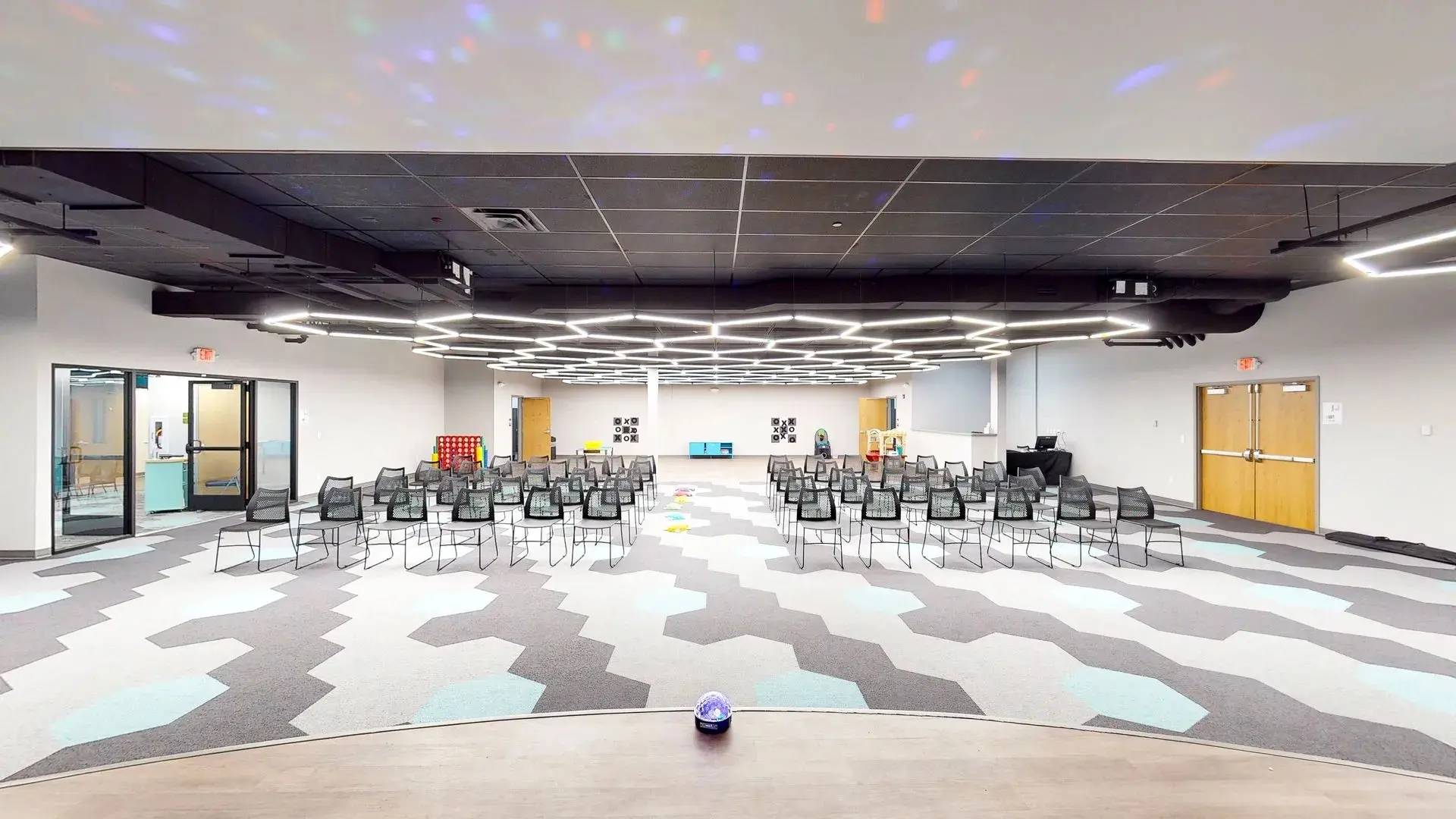 church seating from stage