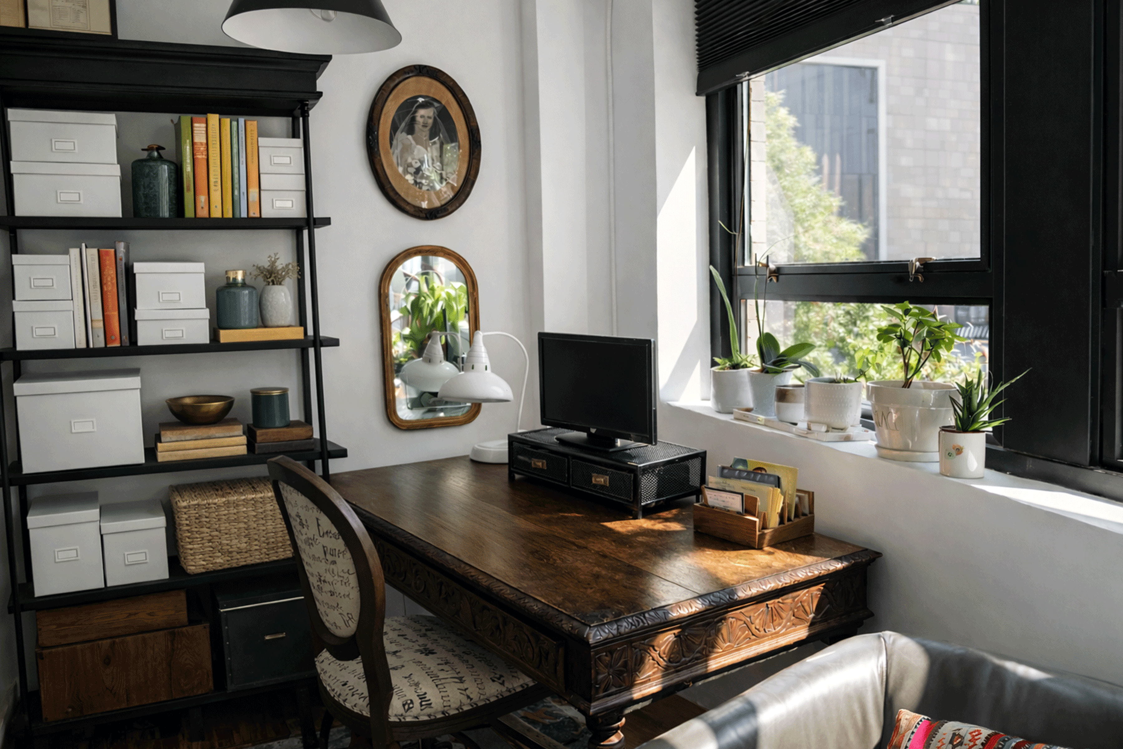 CARVED ANTIQUE DESK