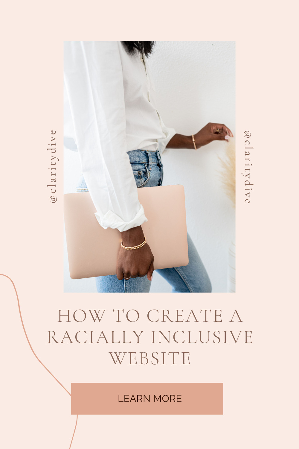 a pin titled "how to create a racially inclusive website"