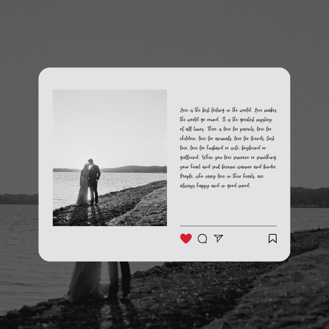 a social media post  that uses cursive font for the paragraph text