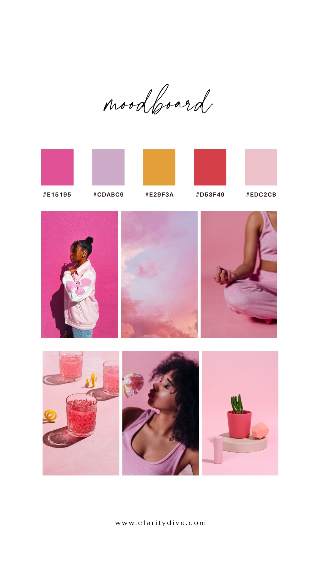 a feminine moodboard