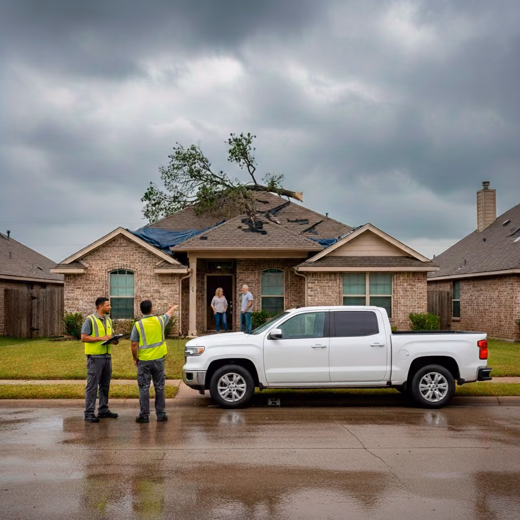 Level 7 service vehicle at a residential project