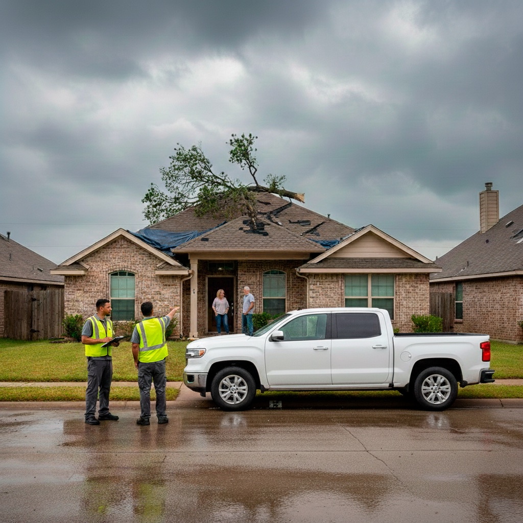 Level 7 service vehicle at a residential project