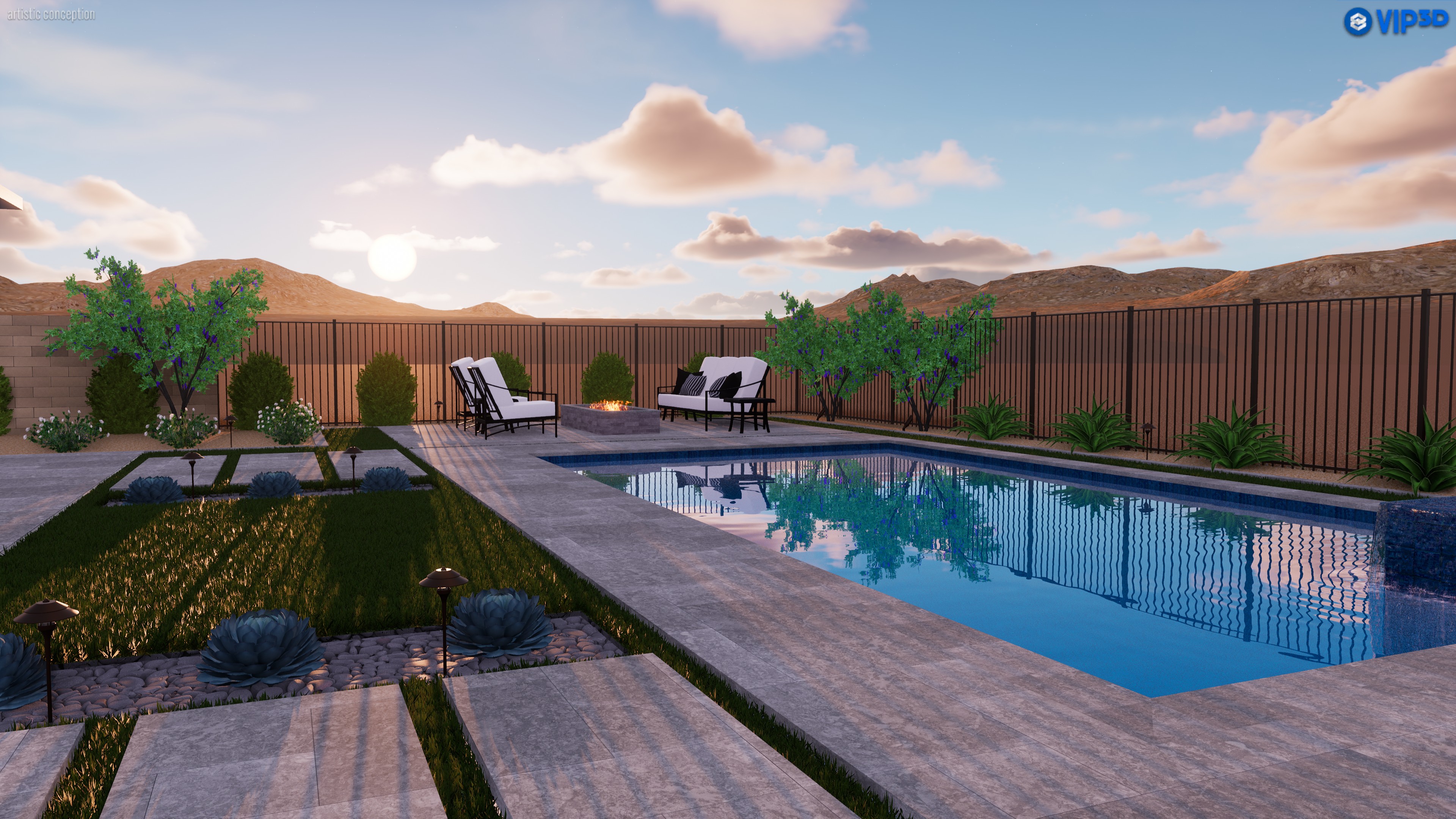 3D Landscape Design | Backyard Design Ideas