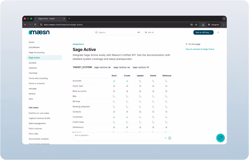 Sage Active API Documentation