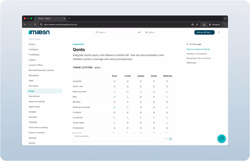 Qonto API Documentation by Maesn