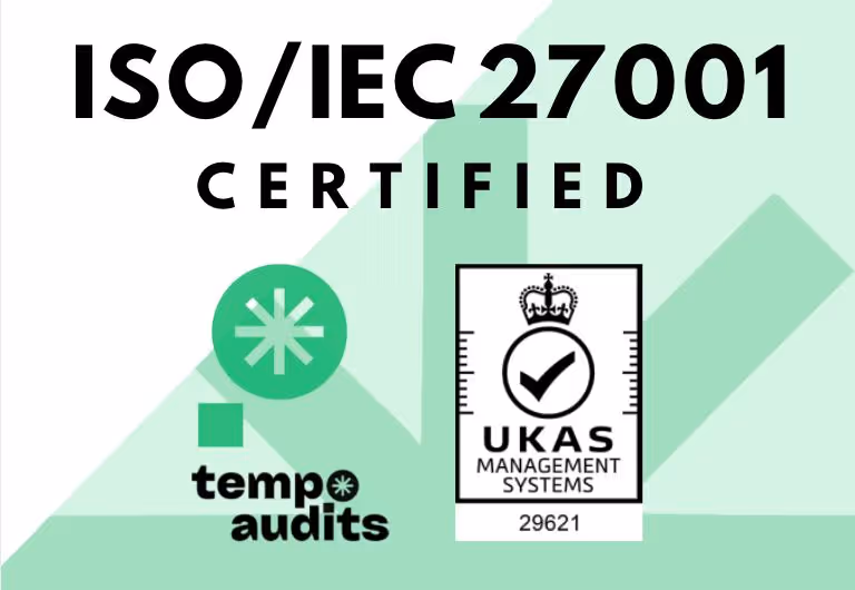 Maesn is ISO/IEC 27001 certified by tempo audits