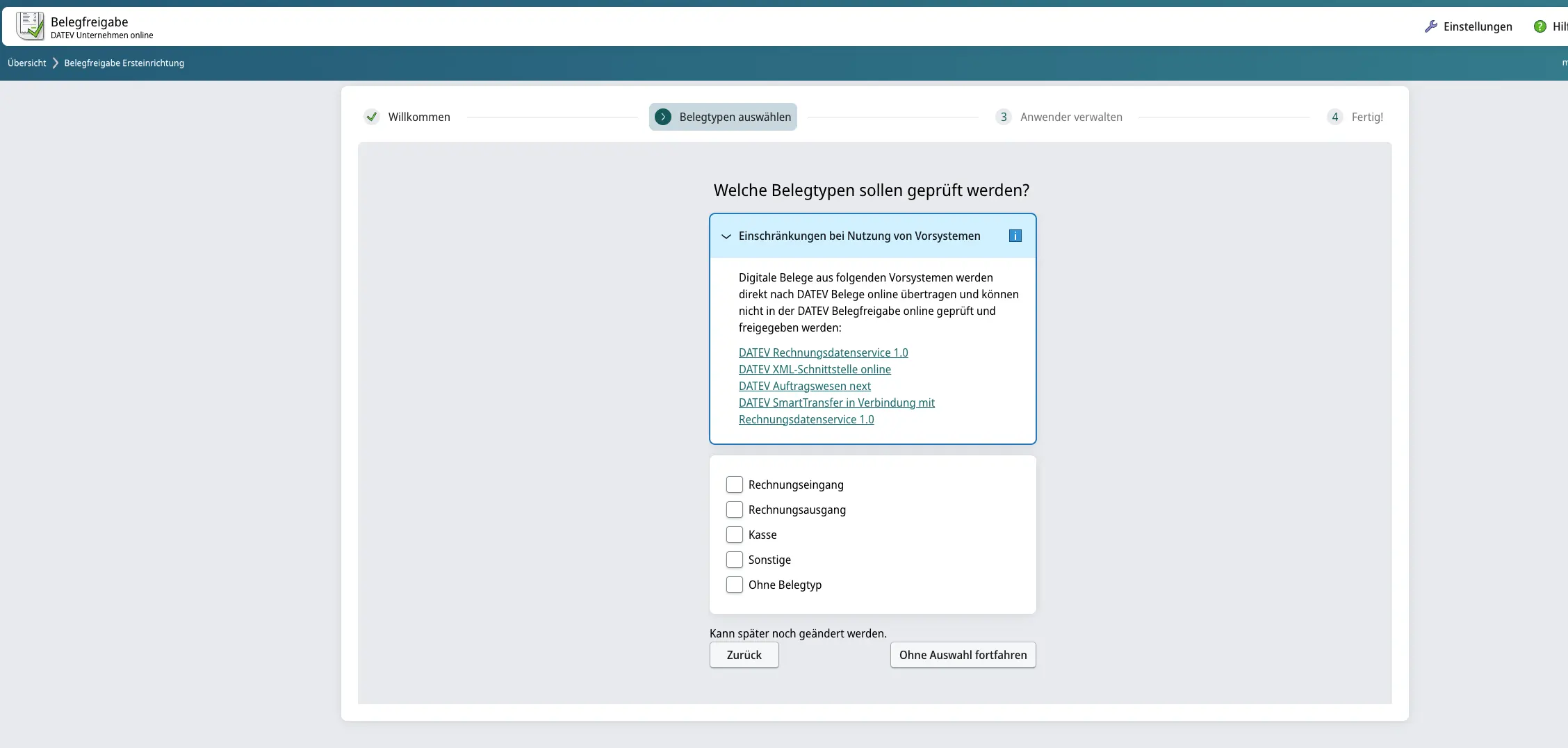 DATEV API Integration with Maesn is compatible with Belegfreigabe feature