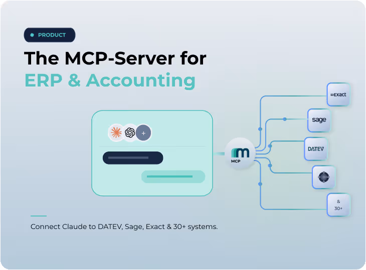 The MCP Server for ERP & Accounting: Connect Claude to DATEV, Exact Online & 30+ Systems