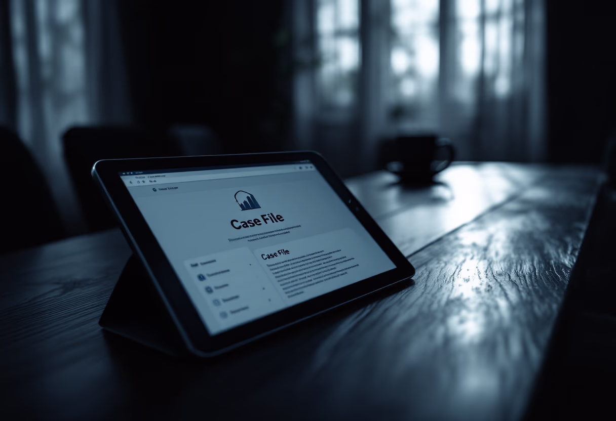 [digital project] image of case file on a tablet