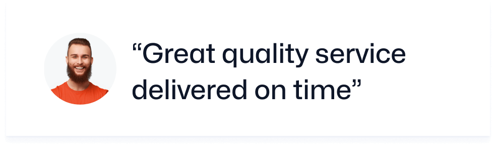 Great Quality Service Delivered On Time Image - Industrial X Webflow Template
