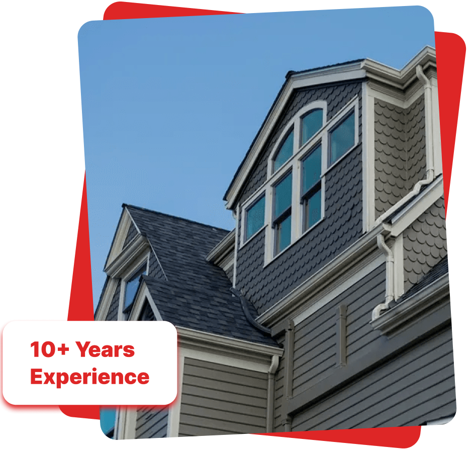 Kitchen renovation interior with experience badge