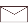 A maroon lined icon representing 'Email'.
