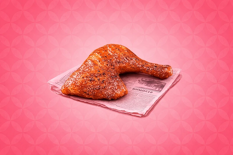 Cuisse de poulet rôti juteuse