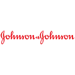 Johnson & Johnson company logo in red script font.
