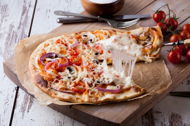burger, pizza