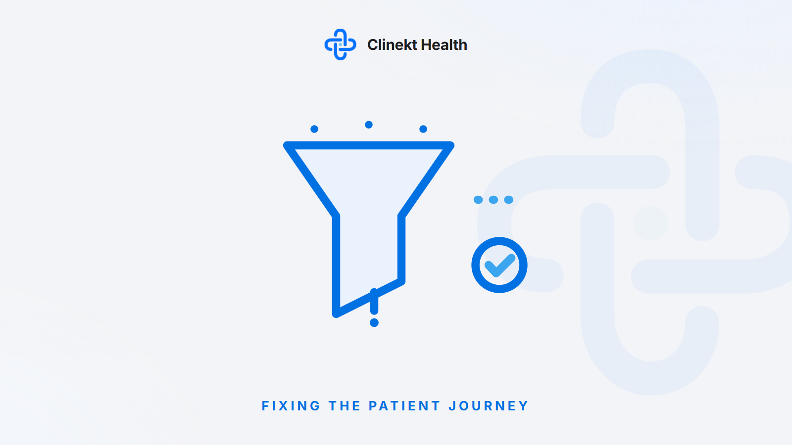 Patient intake funnel converting to a confirmed appointment - fixing the orthopedic patient journey, Clinekt Health illustration