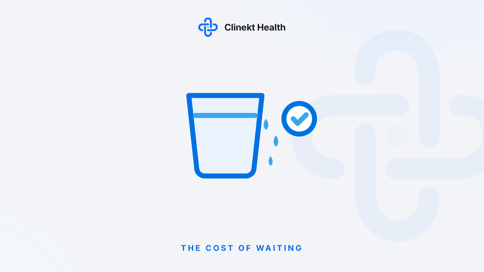 A container losing drops with the leak being closed - what is patient leakage, Clinekt Health illustration
